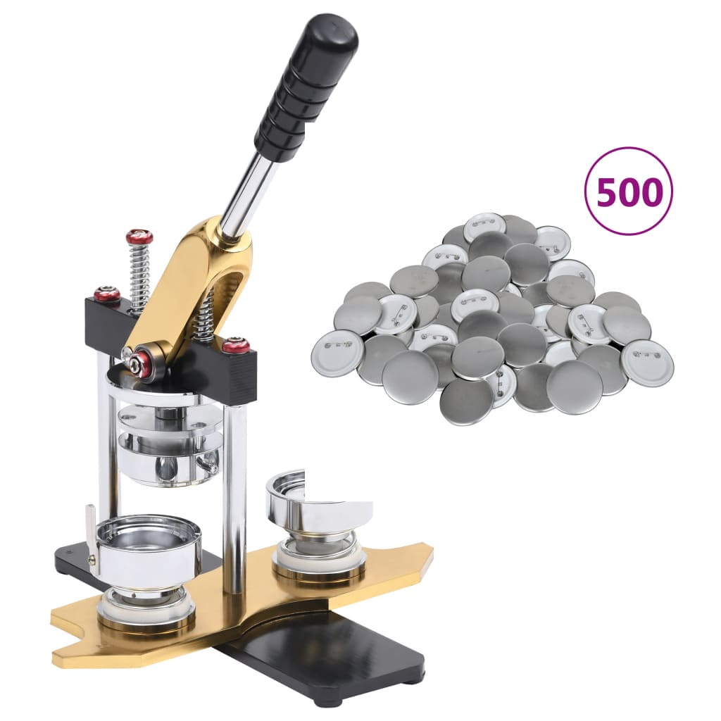Badge Maker with 500 pcs Pinback Button Parts 25mm Rotate Punch - Tyrell & Tyrell