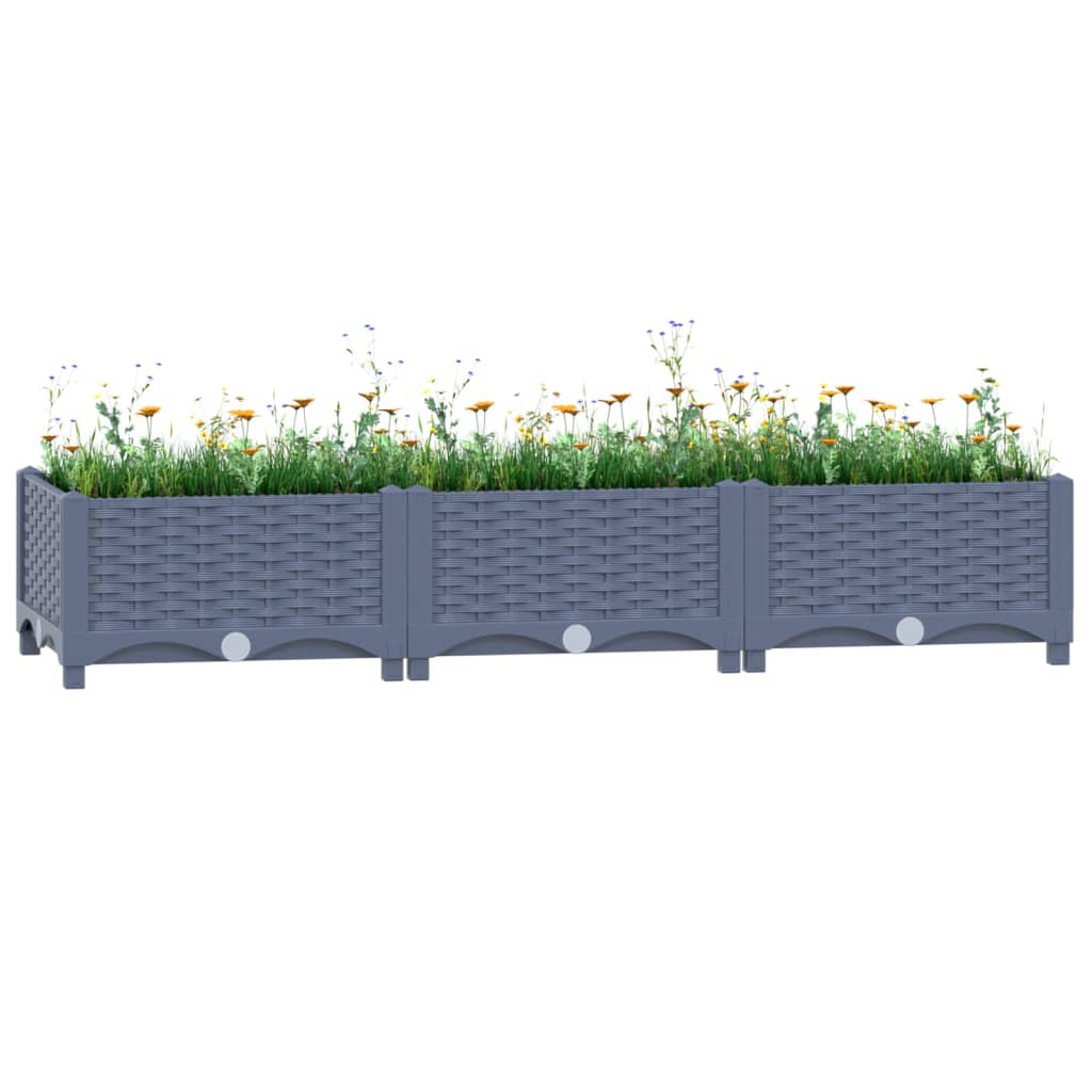 Raised Bed 120x40x23 cm Polypropylene - The Home Maker