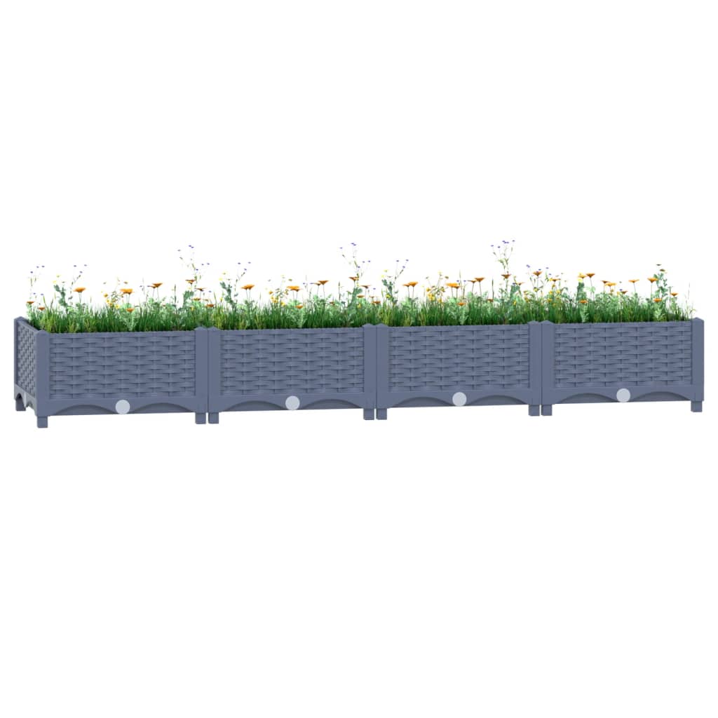 Raised Bed 160x40x23 cm Polypropylene - Decor Base