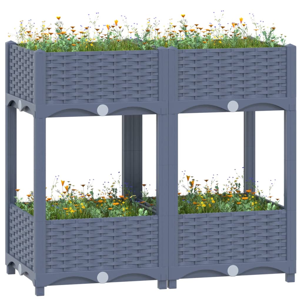 Raised Bed 80x40x71 cm Polypropylene - Millennium Furniture