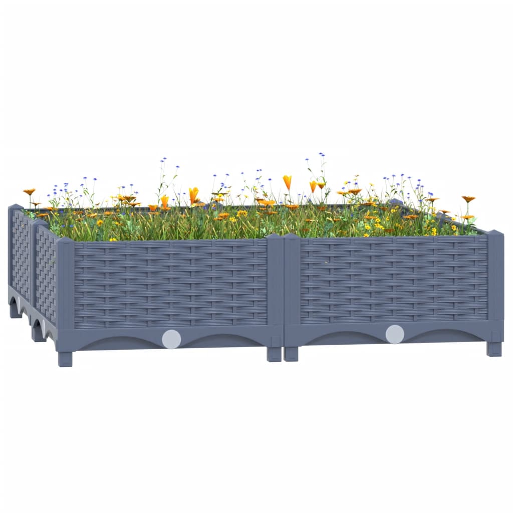 Raised Bed 80x80x23 cm Polypropylene - Millennium Furniture