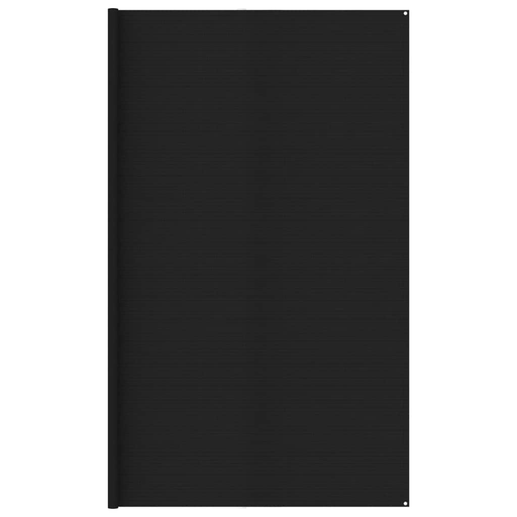 Tent Carpet 400x400 cm Black HDPE - Unbeatable Bargains