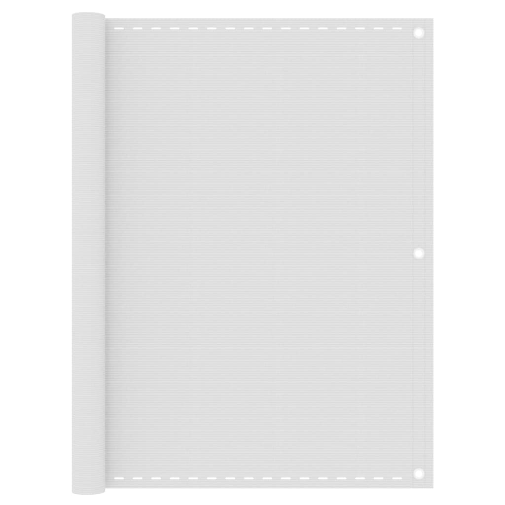 Balcony Screen White 120x400 cm HDPE - Unbeatable Bargains