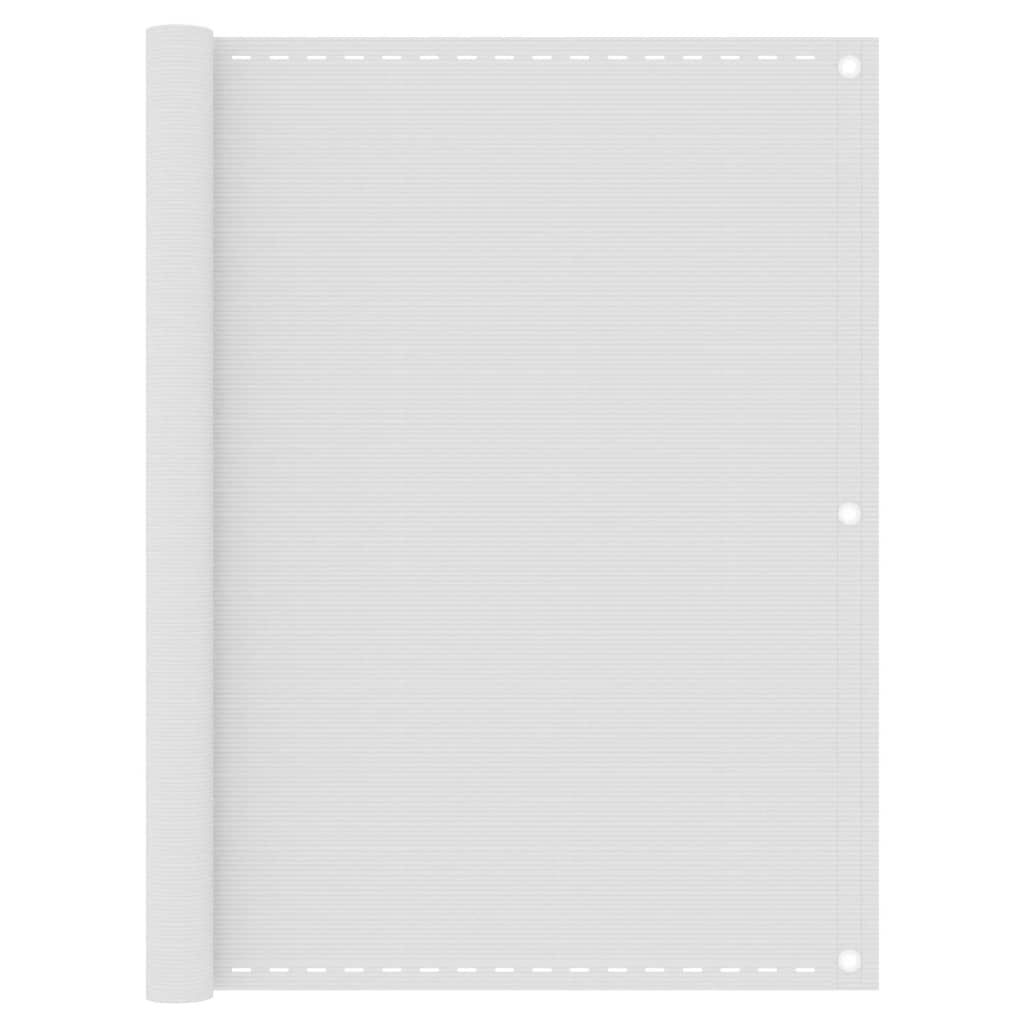 Balcony Screen White 120x500 cm HDPE - Design Hut