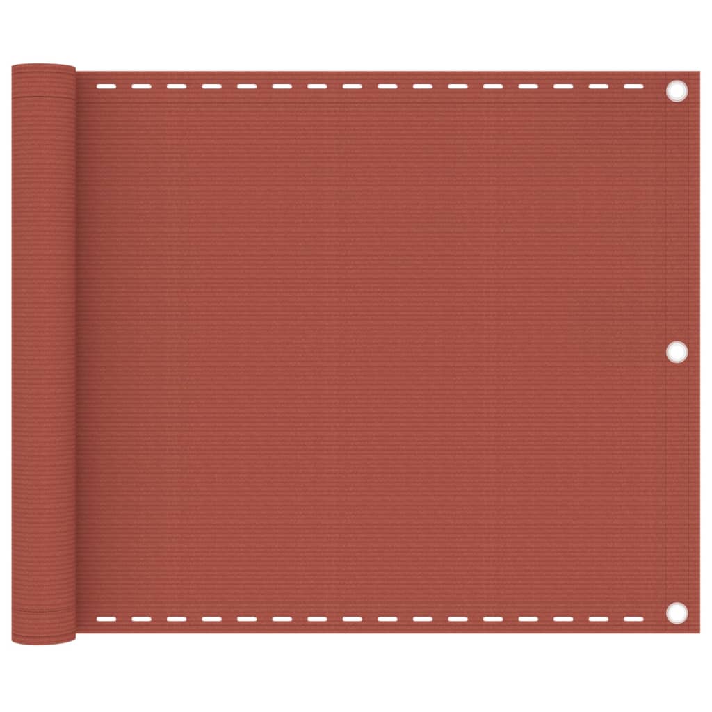 Balcony Screen Terracotta 75x600 cm HDPE - Brittle & Co