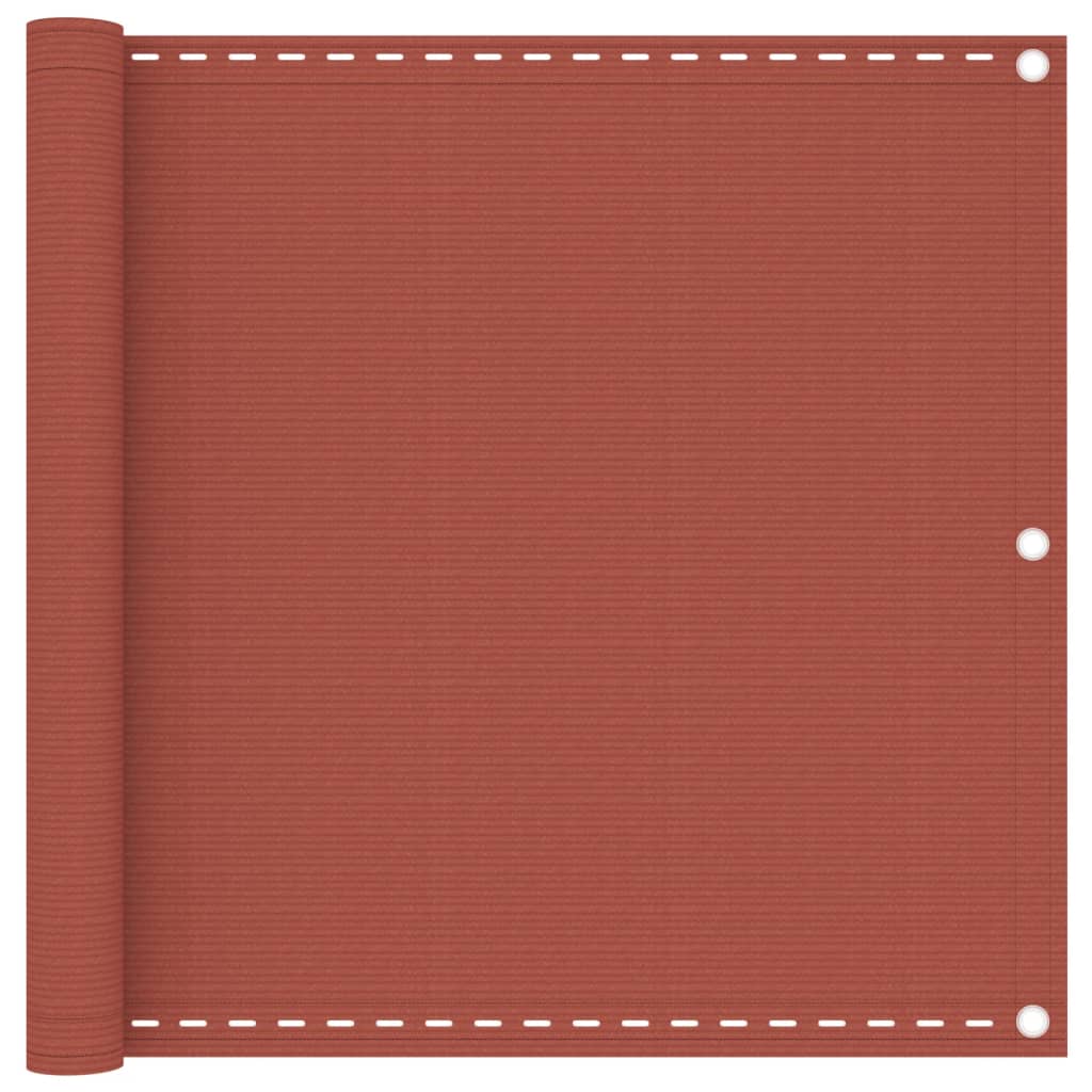 Balcony Screen Terracotta 90x400 cm HDPE - Discount Dealers