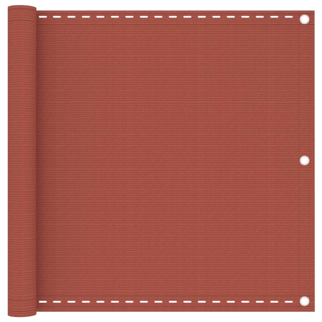 Balcony Screen Terracotta 90x500 cm HDPE - Unbeatable Bargains