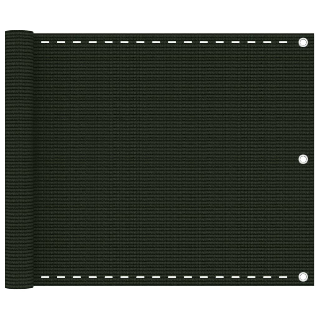 Balcony Screen Dark Green 75x600 cm HDPE - Unbeatable Bargains