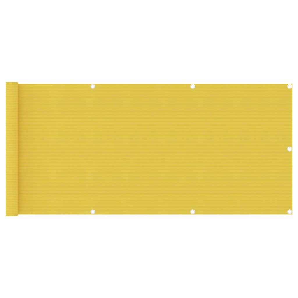 Balcony Screen Yellow 75x500 cm HDPE - Style and Chic