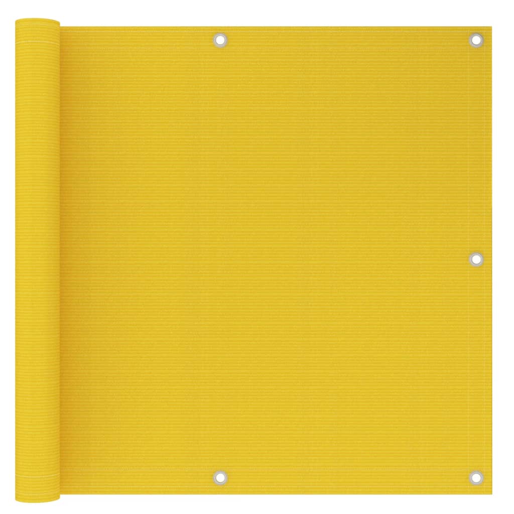 Balcony Screen Yellow 90x300 cm HDPE - Design Hut