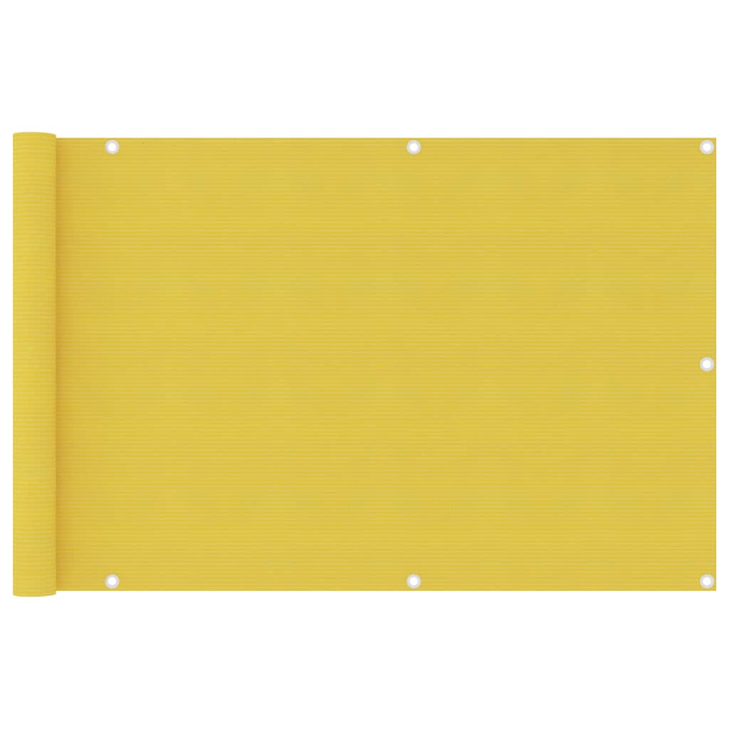Balcony Screen Yellow 90x400 cm HDPE - R and M Furniture