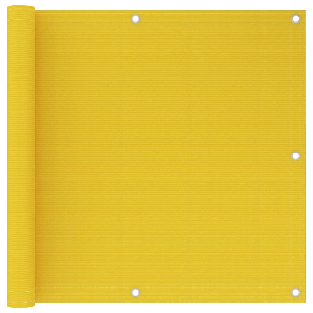 Balcony Screen Yellow 90x600 cm HDPE - Unbeatable Bargains