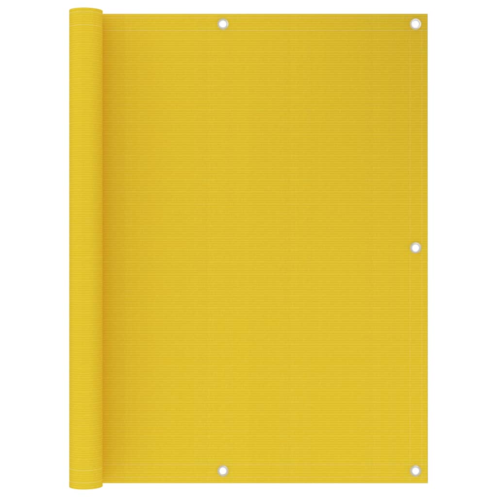 Balcony Screen Yellow 120x500 cm HDPE - R and M Furniture