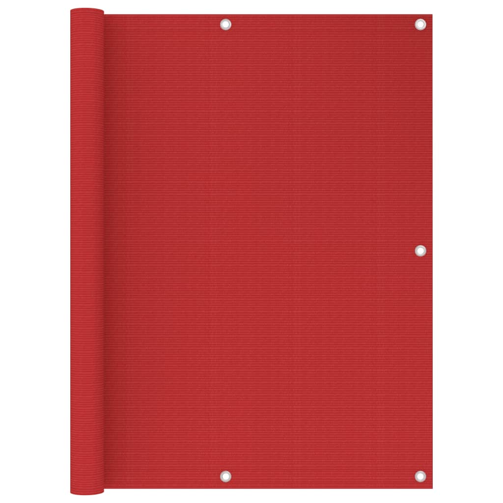 Balcony Screen Red 120x400 cm HDPE - Unbeatable Bargains