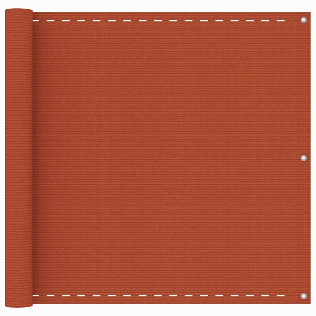 Balcony Screen Orange 90x500 cm HDPE - Discount Dealers