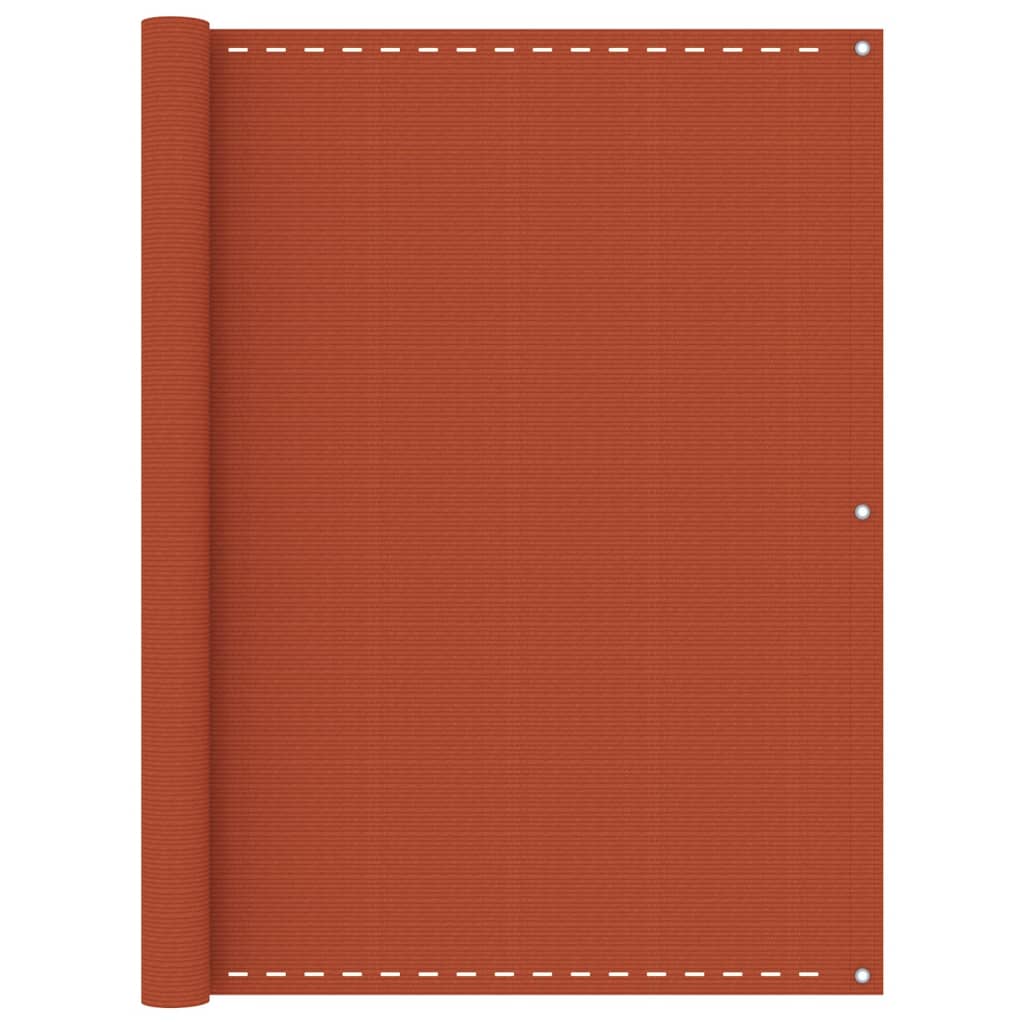 Balcony Screen Orange 120x500 cm HDPE - Unbeatable Bargains