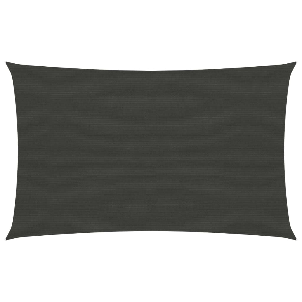 Sunshade Sail 160 g/m2 Anthracite 2x4.5 m HDPE - Decor Base