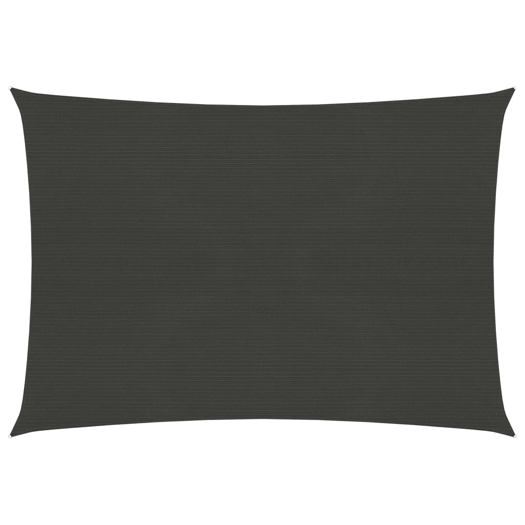 Sunshade Sail 160 g/m2 Anthracite 2.5x3 m HDPE - Decor Base