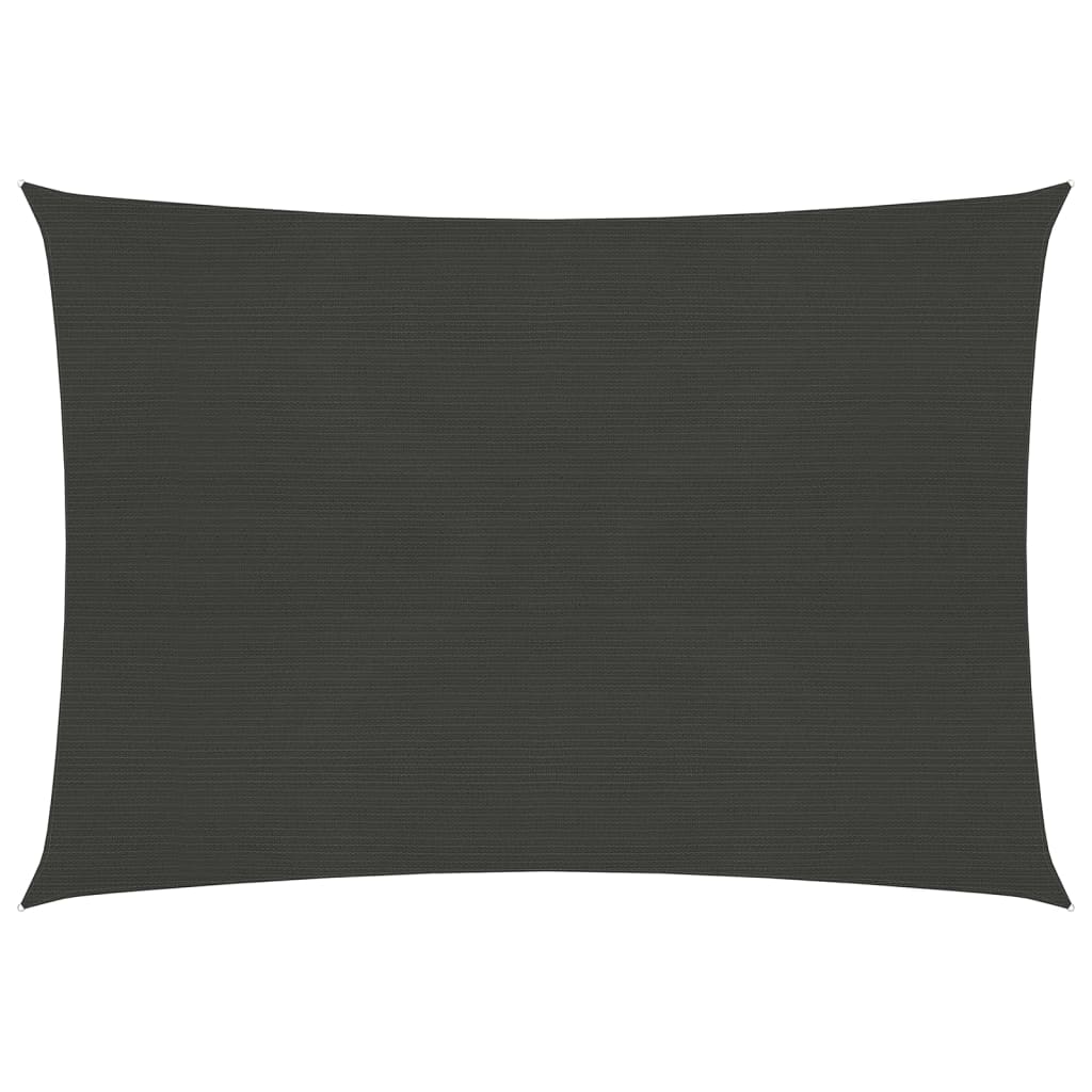 Sunshade Sail 160 g/m2 Anthracite 5x6 m HDPE - Design Hut