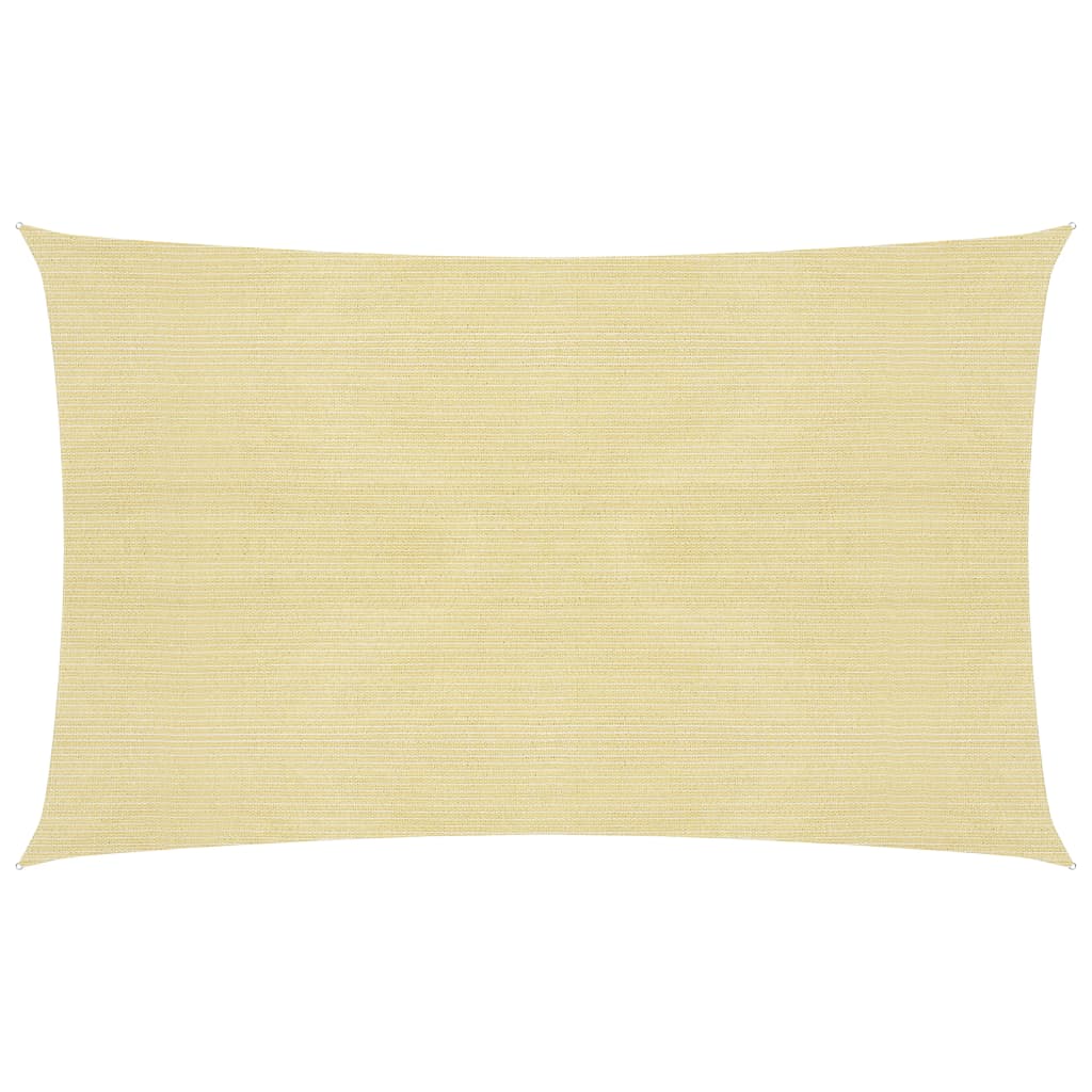 Sunshade Sail 160 g/m2 Beige 2x5 m HDPE - Unbeatable Bargains
