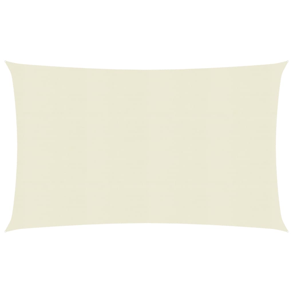 Sunshade Sail 160 g/m2 Cream 2.5x4 m HDPE - R and M Furniture