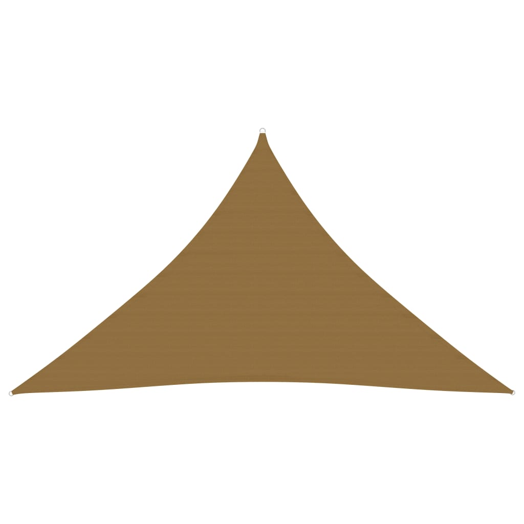 Sunshade Sail 160 g/m2 Taupe 3.5x3.5x4.9 m HDPE - Casper Homes