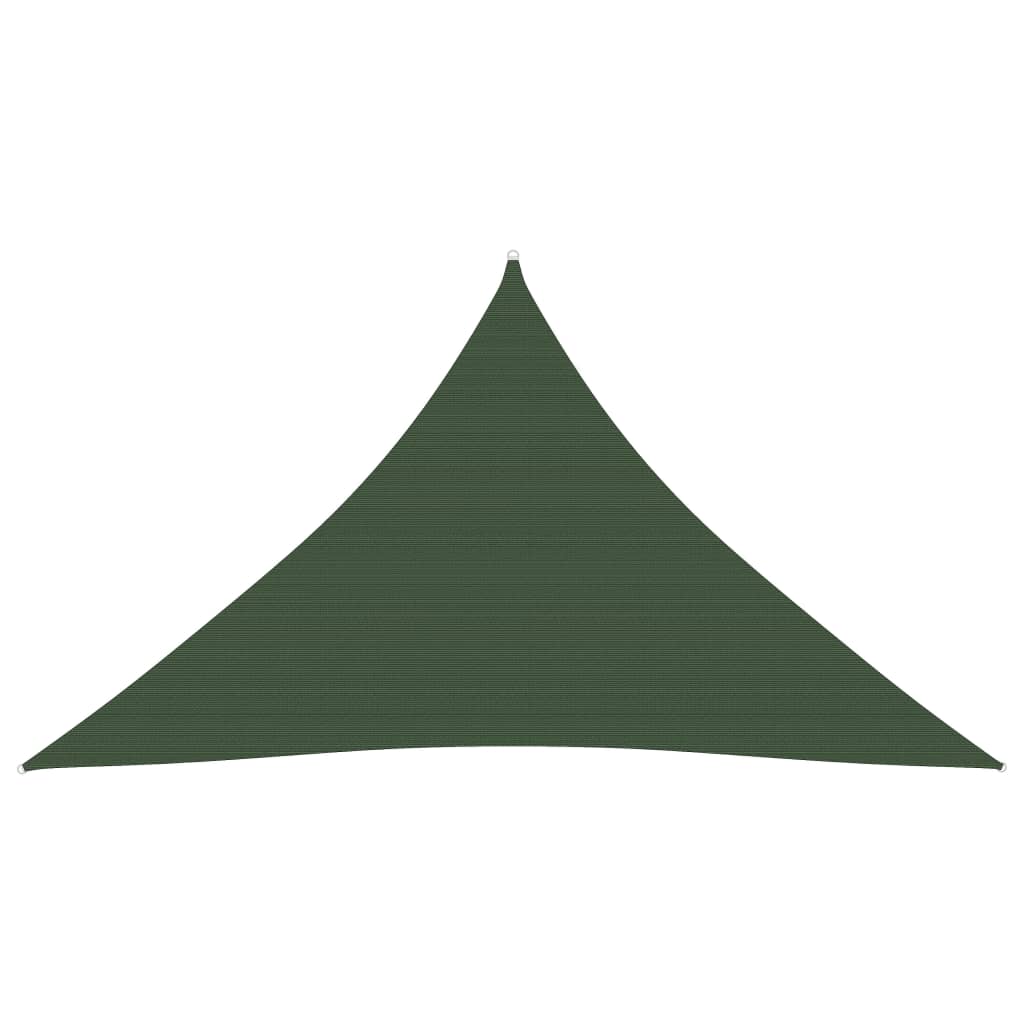 Sunshade Sail 160 g/m2 Dark Green 3.5x3.5x4.9 m HDPE - R and M Furniture