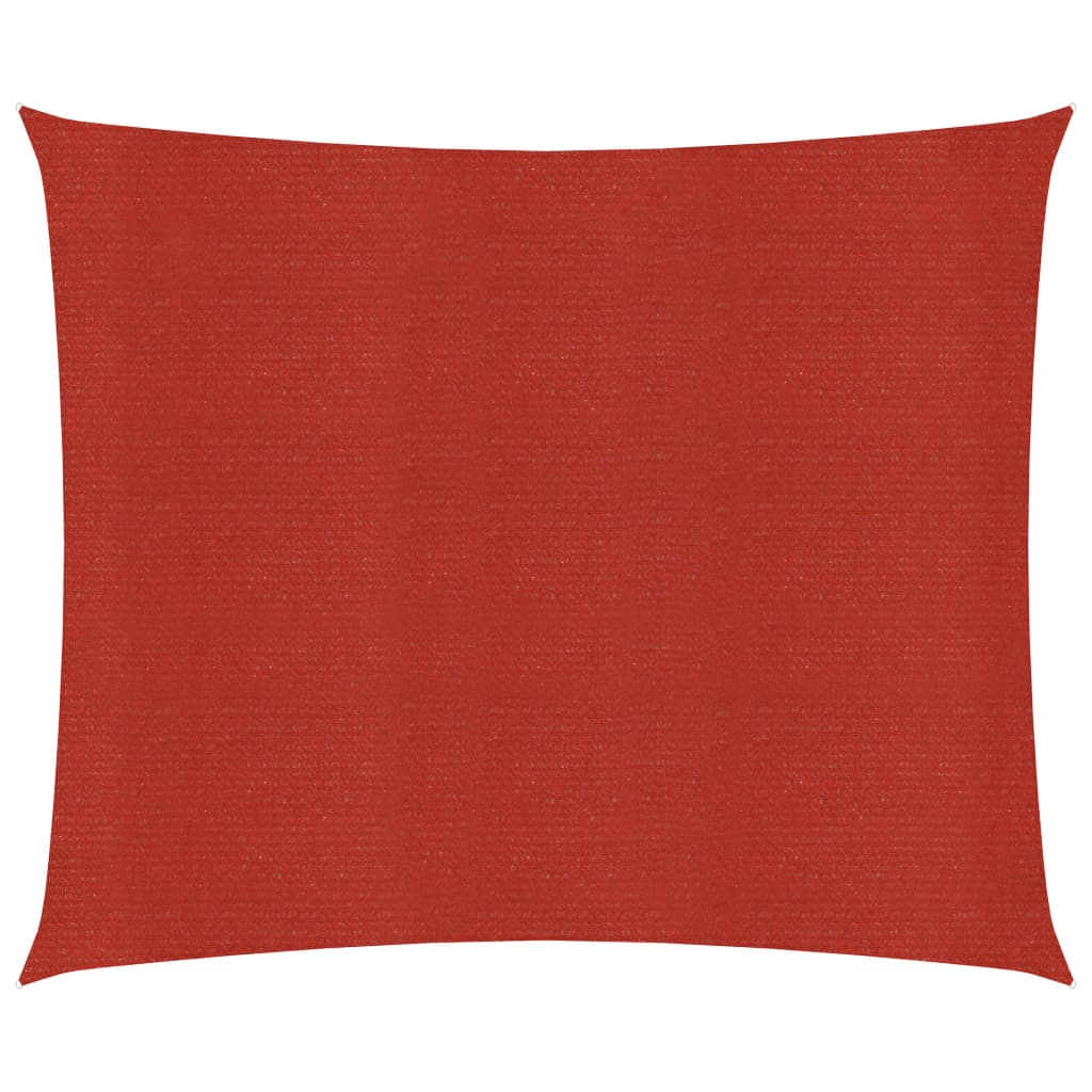 Sunshade Sail 160 g/m2 Red 3.6x3.6 m HDPE - Decor Base