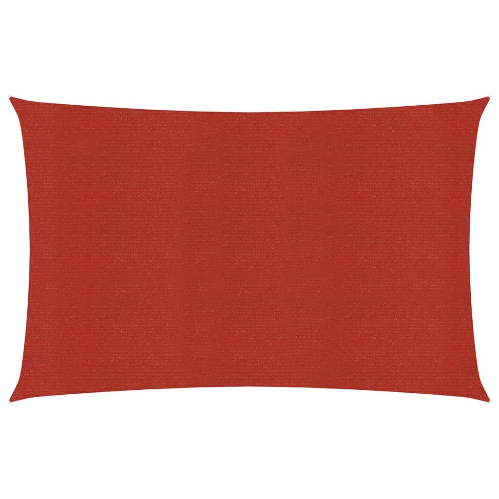 Sunshade Sail 160 g/m2 Red 2x5 m HDPE - Design Hut