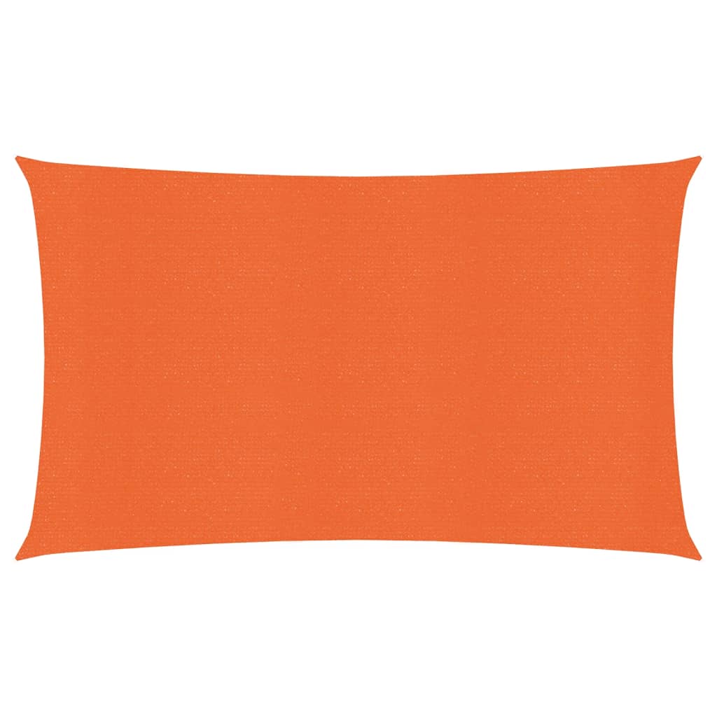 Sunshade Sail 160 g/m2 Orange 2x5 m HDPE - Unbeatable Bargains