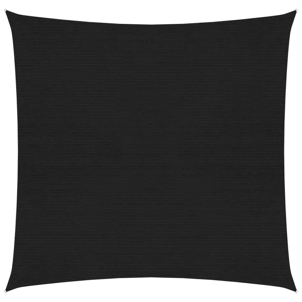 Sunshade Sail 160 g/m2 Black 3.6x3.6 m HDPE - Unbeatable Bargains