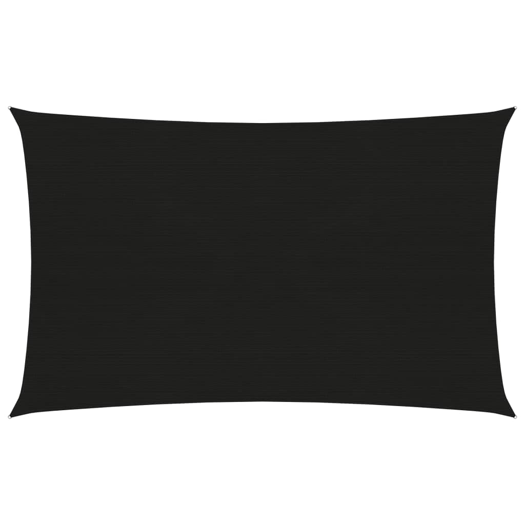 Sunshade Sail 160 g/m2 Black 2x4.5 m HDPE - R and M Furniture