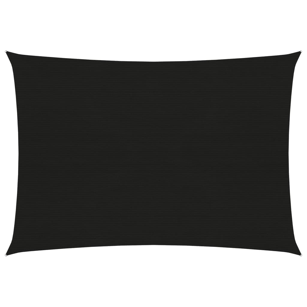 Sunshade Sail 160 g/m2 Black 2.5x3.5 m HDPE - Tyrell & Tyrell