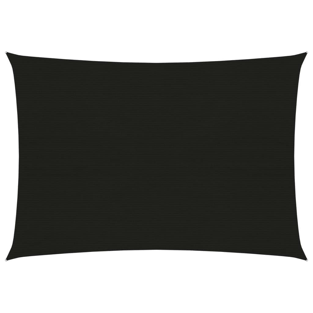 Sunshade Sail 160 g/m2 Black 2.5x4 m HDPE - Merlin Deals