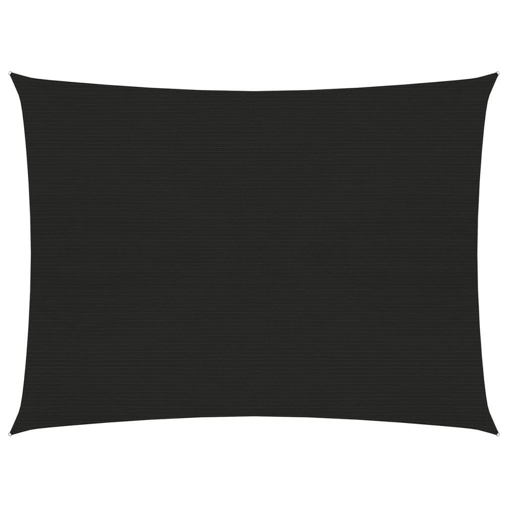 Sunshade Sail 160 g/m2 Black 3x4 m HDPE - Style and Chic