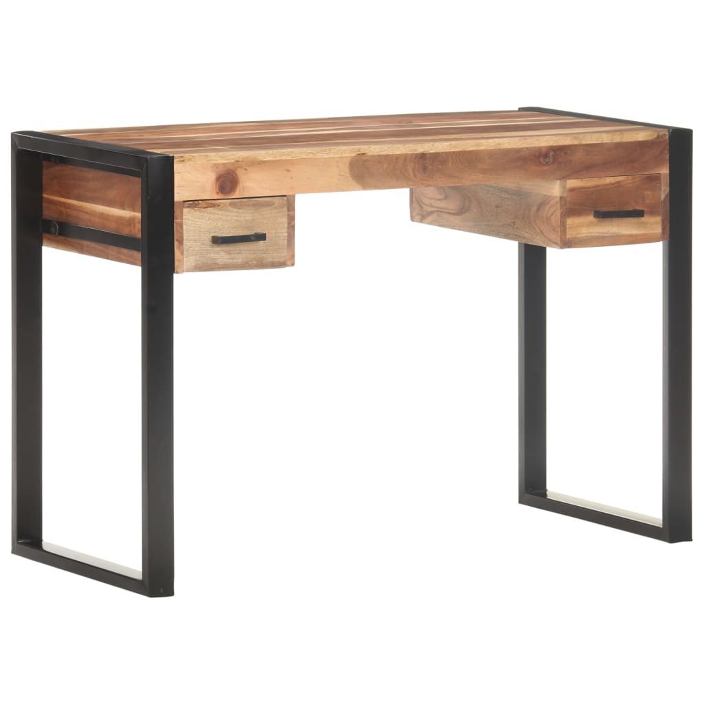 Desk 110x50x76 cm Solid Wood with Sheesham Finish - Style and Chic