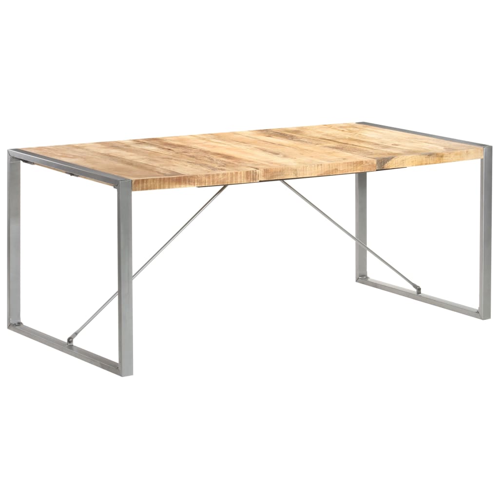 Dining Table 180x90x75 cm Solid Rough Mango Wood - All Things Good