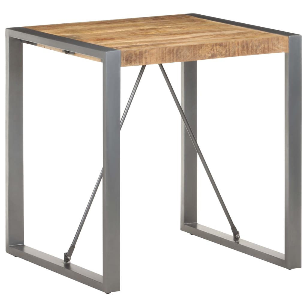 Dining Table 70x70x75 cm Solid Rough Mango Wood - Discount Dealers