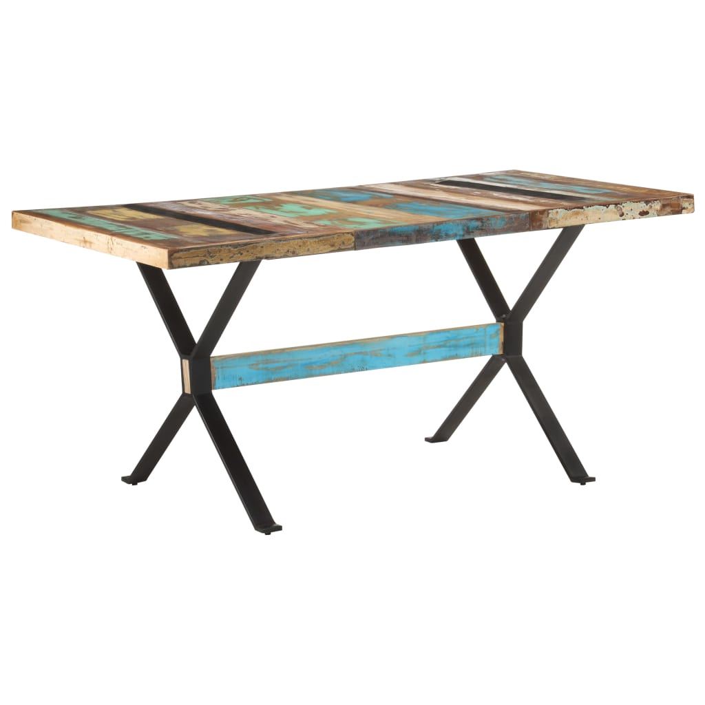 Dining Table 160x80x76 cm Solid Reclaimed Wood - Style and Chic