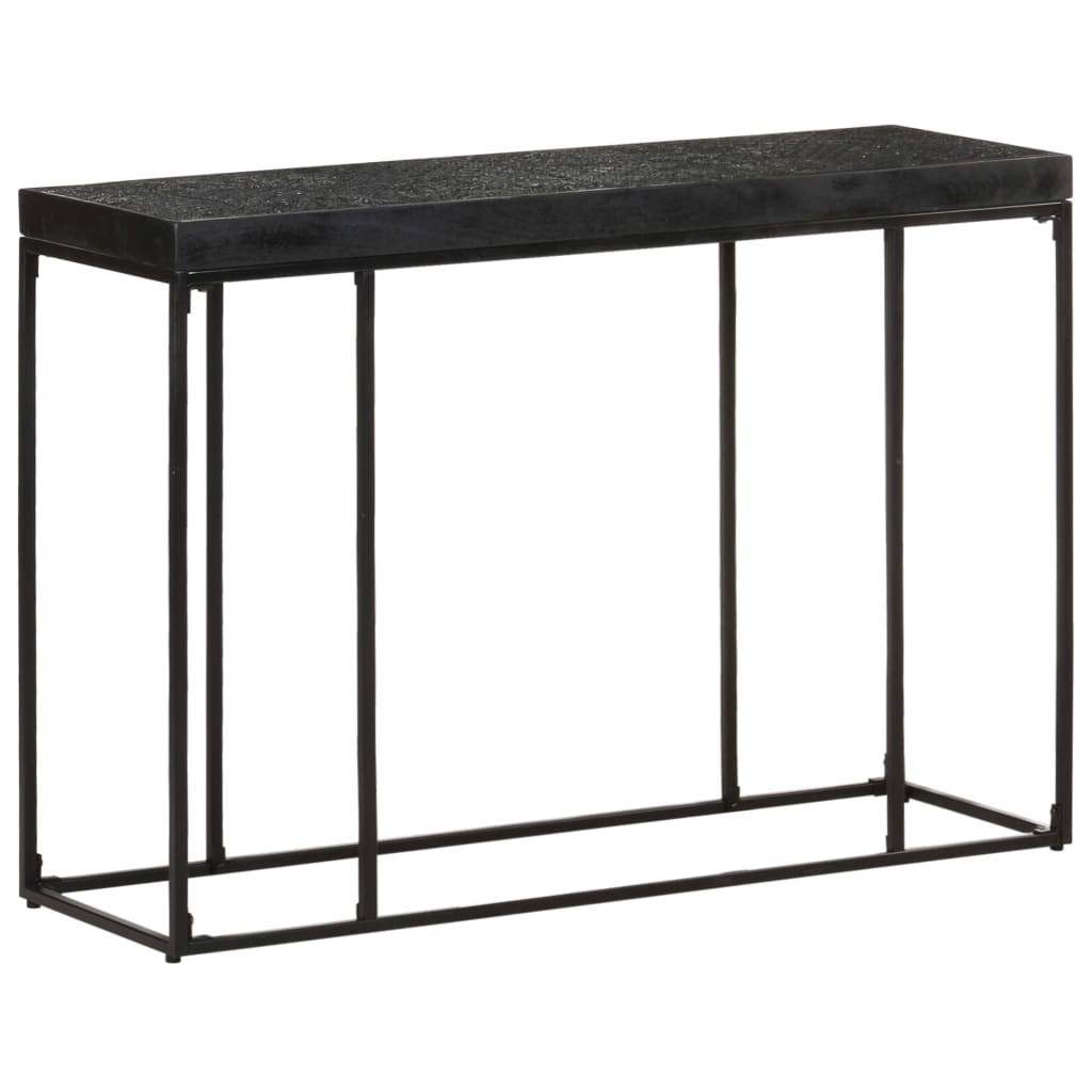 Console Table Black 110x35x76 cm Solid Acacia and Mango Wood - Merkel Designers