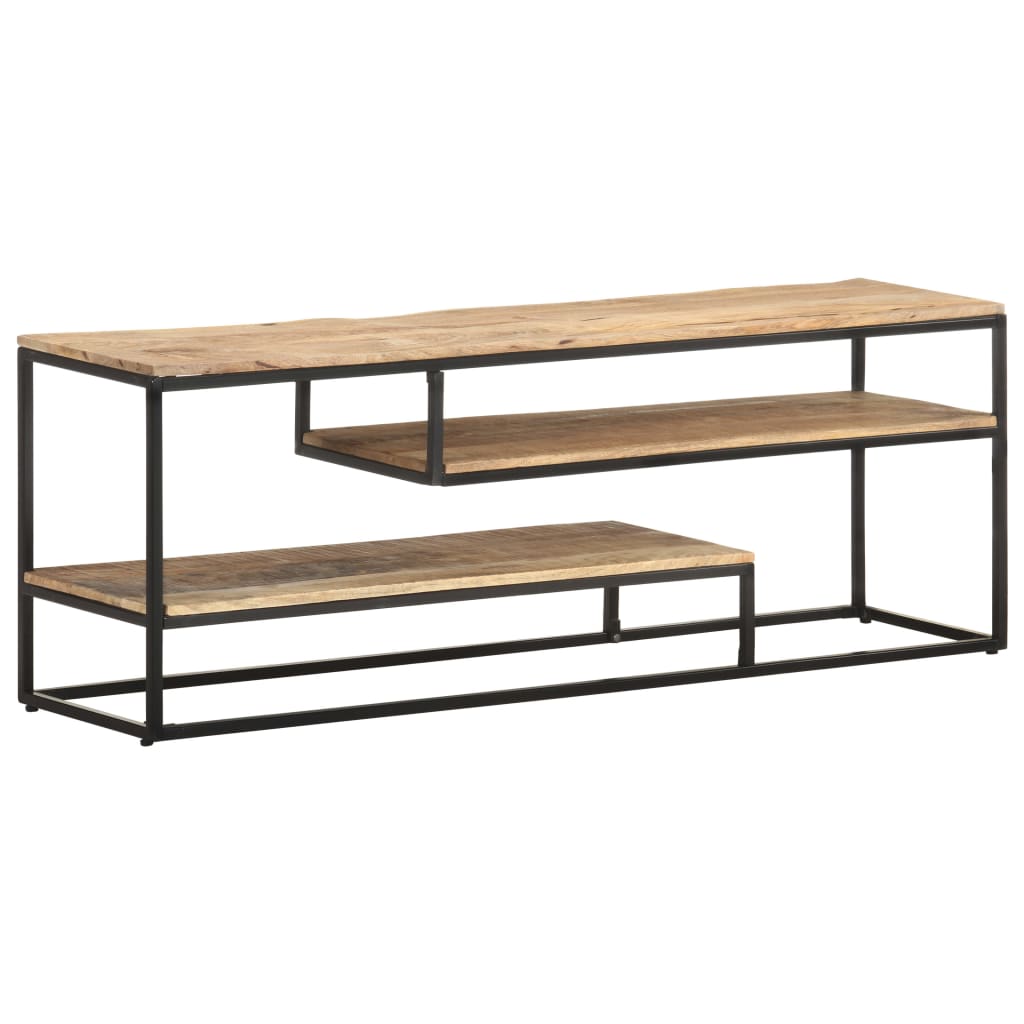 TV Cabinet 130x30x45 cm Rough Mango Wood - Casper Homes