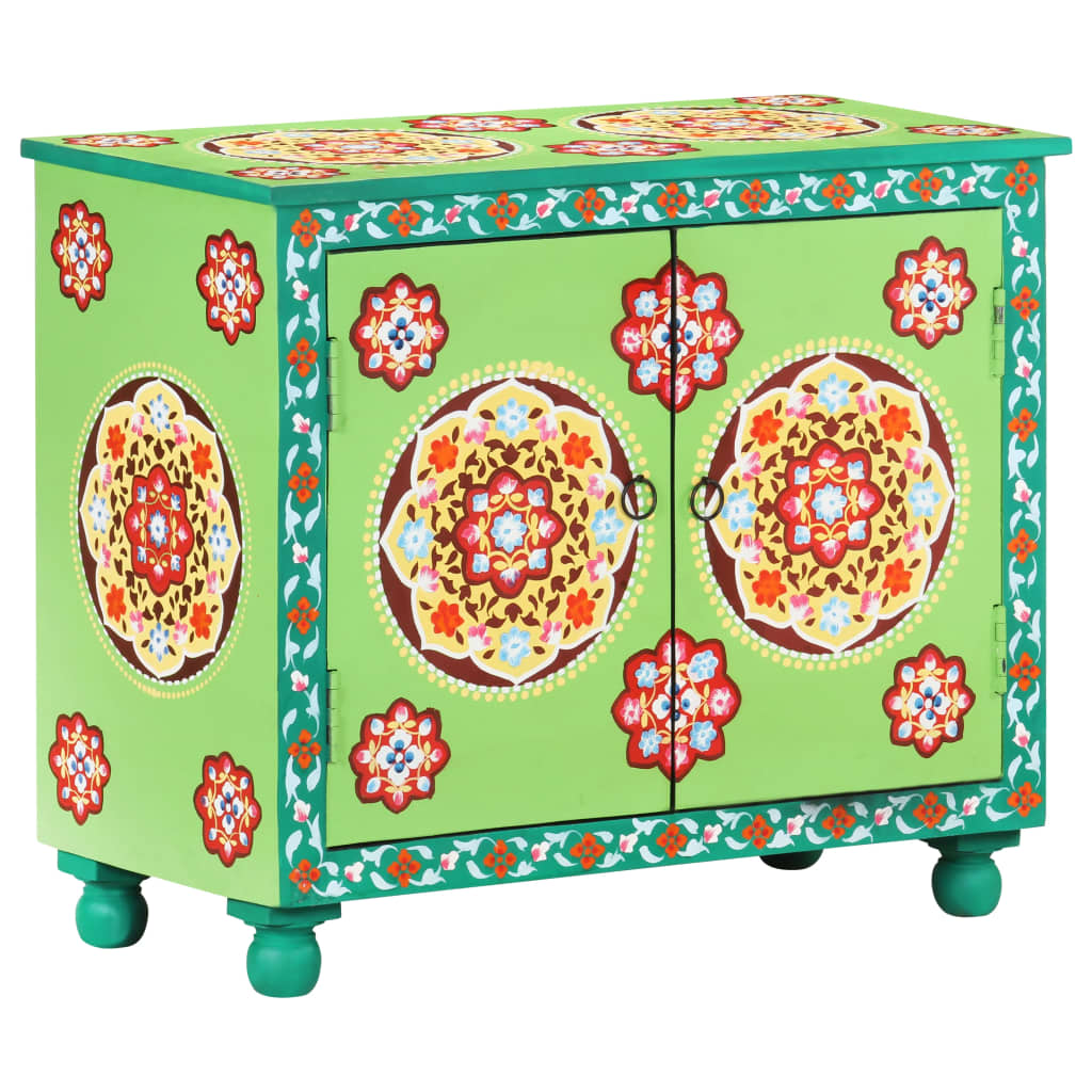 Hand Painted Sideboard Multicolour 70x35x60cm Solid Mango Wood - Millennium Furniture