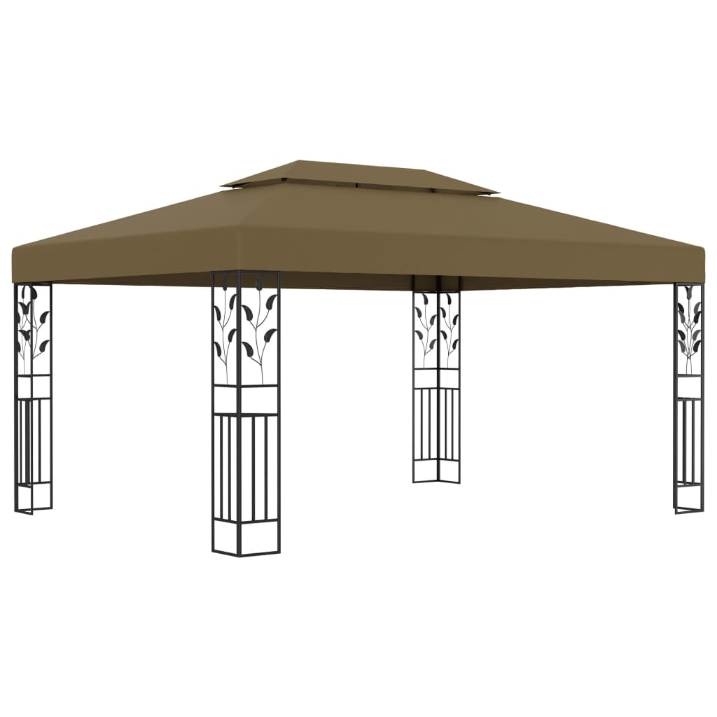 Gazebo with Double Roof 3x4 m Taupe 180 g/m2 - Tyrell & Tyrell