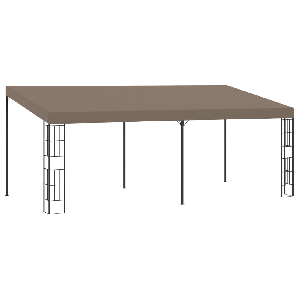 Wall-mounted Gazebo 6x3 m Taupe Fabric - Charlotte Dunes
