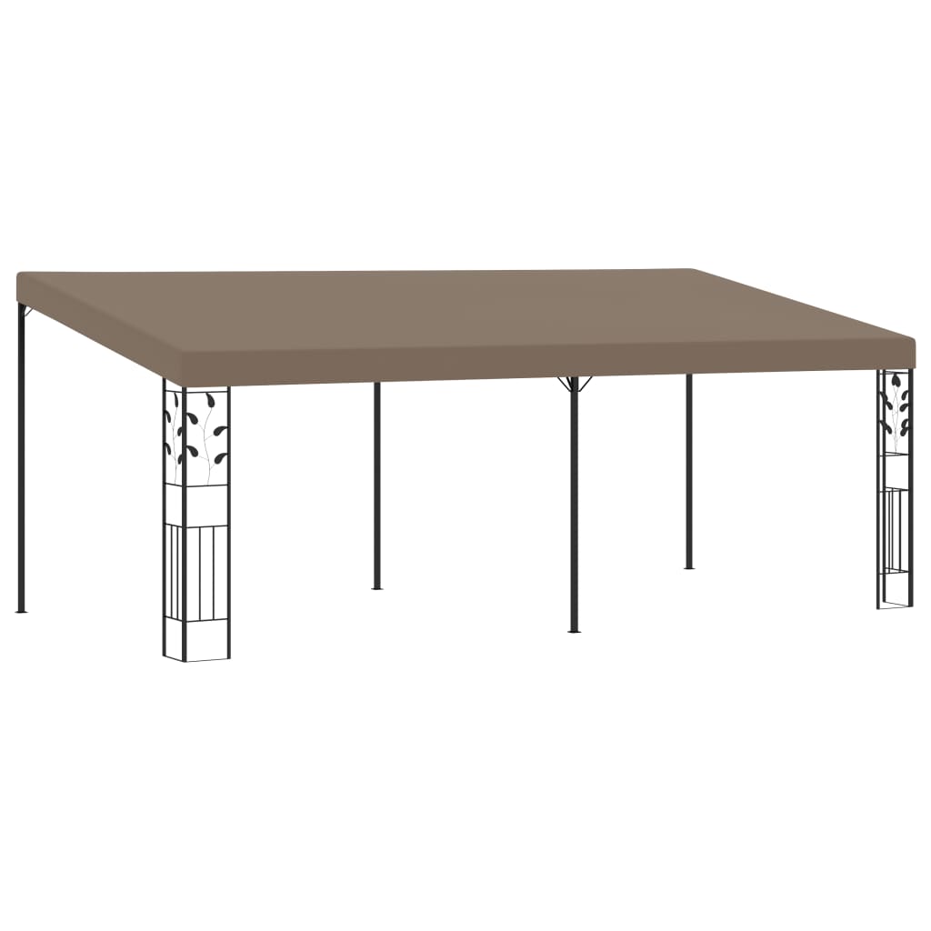 Wall-mounted Gazebo 6x3x2.5 m Taupe - Brittle & Co