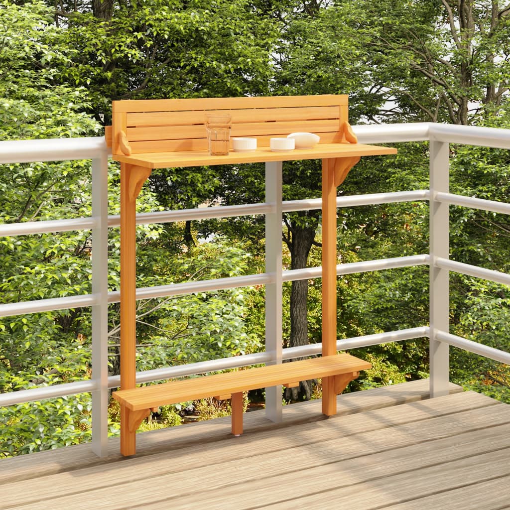 Balcony Bar Table 90x37x122.5 cm Solid Acacia Wood - Millennium Furniture