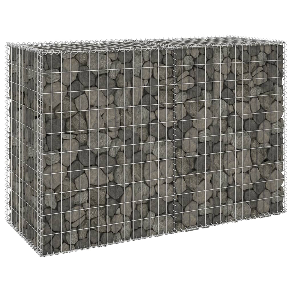 Gabion Wall with Covers Galvanised Steel 150x60x100 cm - Merkel Designers