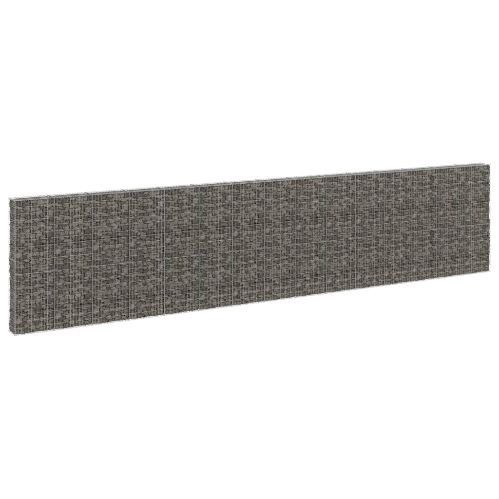 Gabion Wall with Covers Galvanised Steel 900x30x200 cm - Discount Dealers