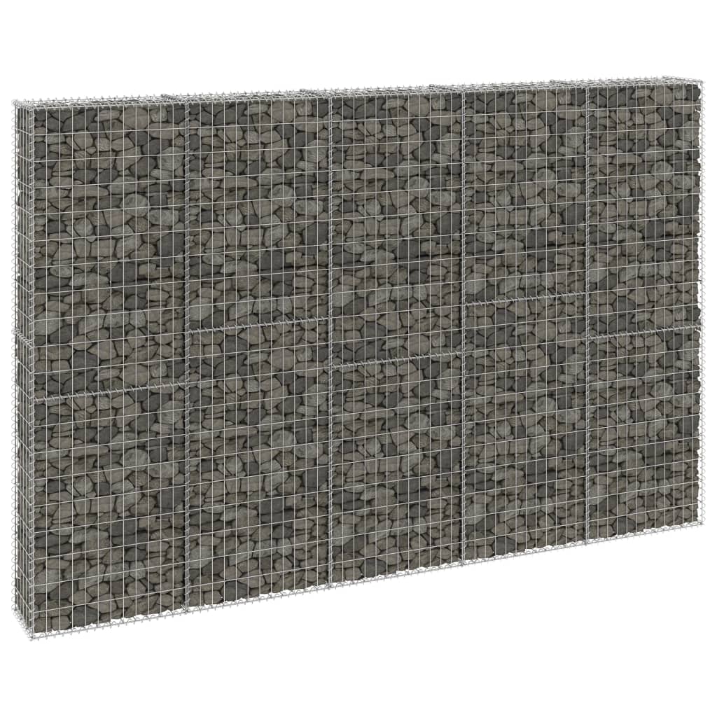 Gabion Wall with Covers Galvanised Steel 300x30x200 cm - Merlin Deals