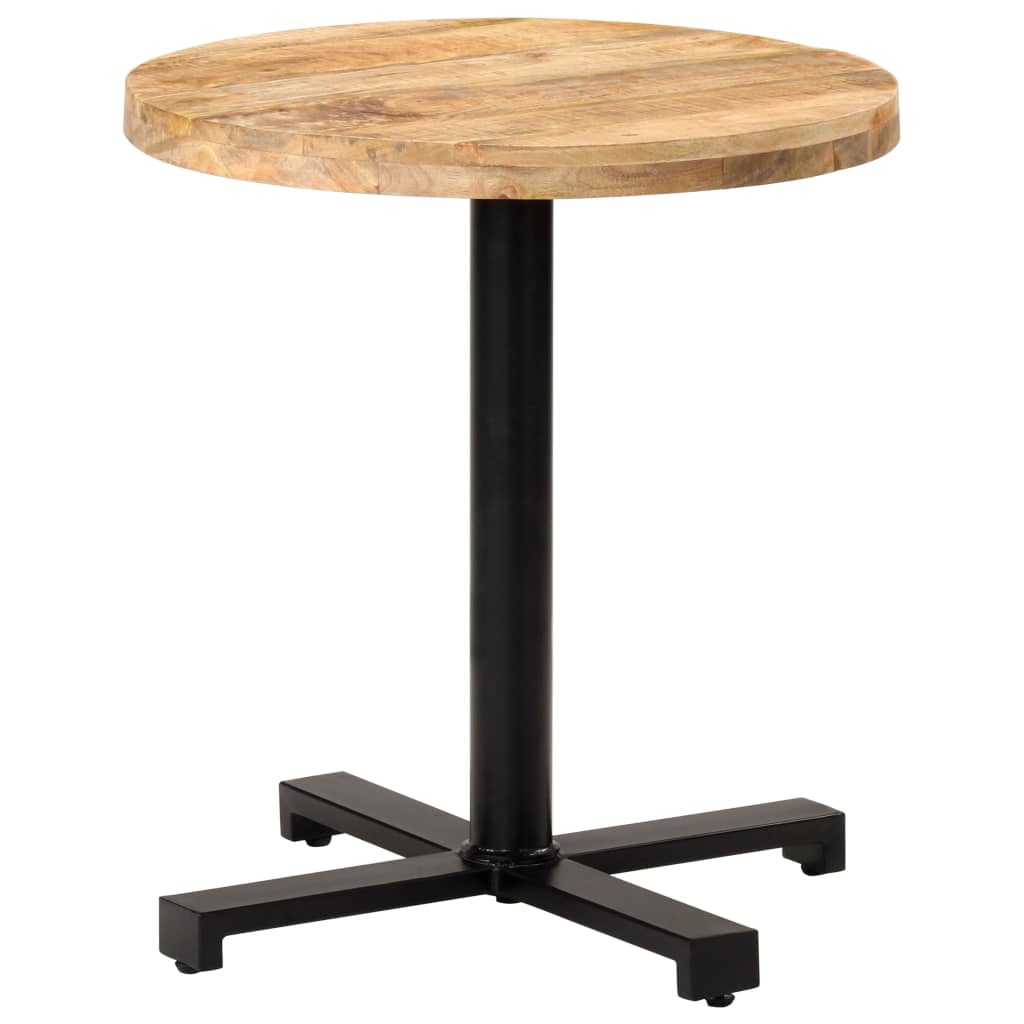 Bistro Table Round Ã ̃70x75 cm Rough Mango Wood - Discount Dealers